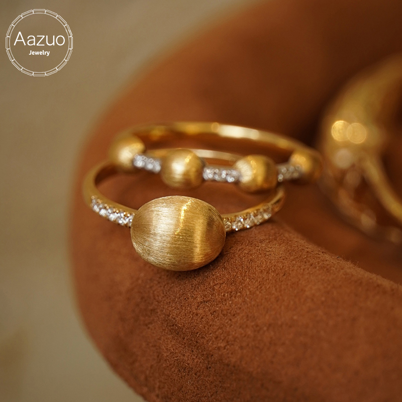 Women'S Fashion Rings Gold - Aazuo 패션 빈티지 쥬얼리 리얼 18K