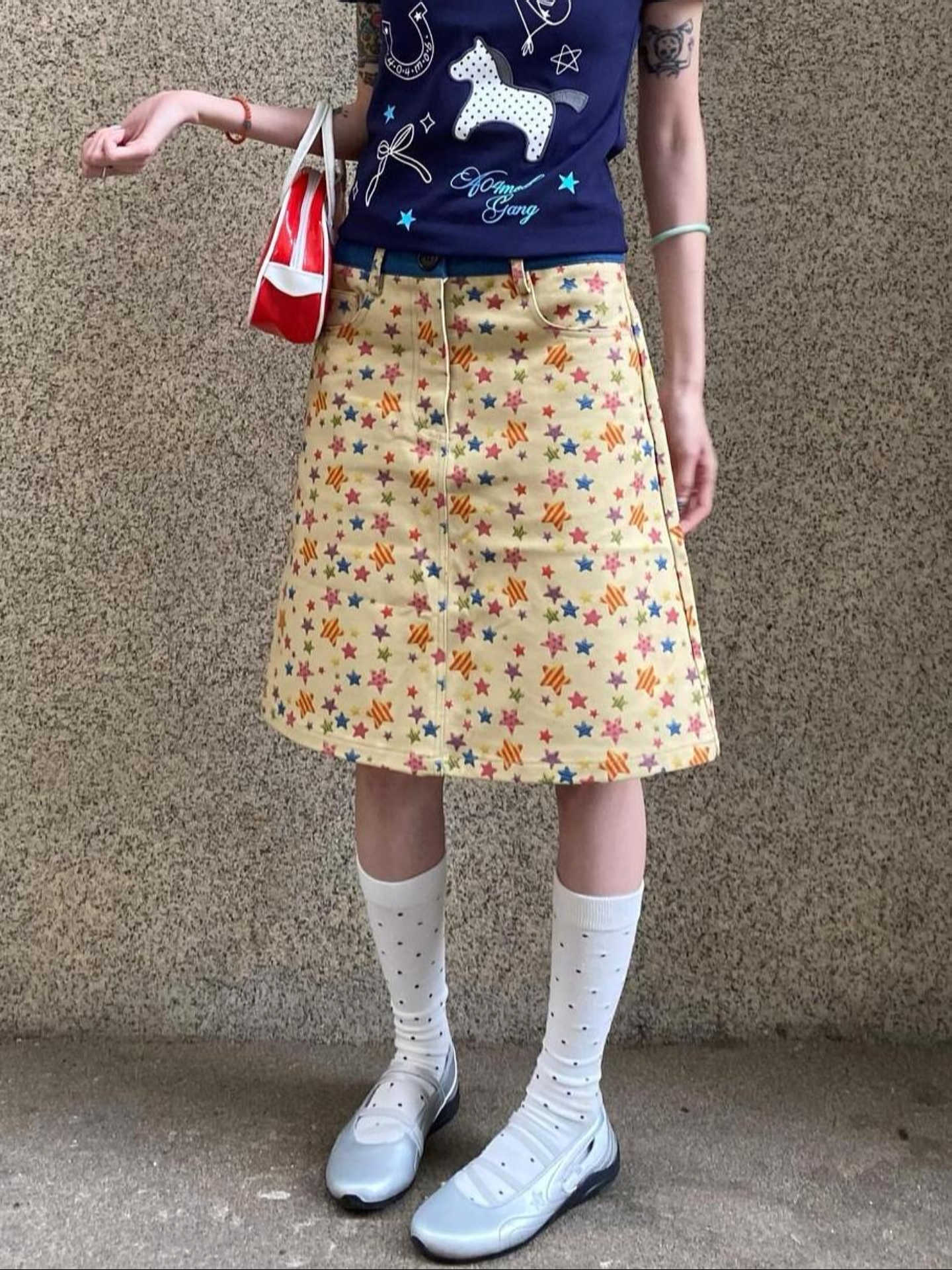 여름 여성 미디 스커트 데님 스커트 2000년대 미학  - A-Line Skirt Midi 리뷰 및 가격