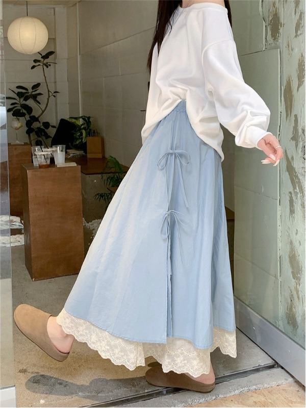 플러스 사이즈 여성을위한 하이 웨이스트 레이스 트림 A - A-Line Skirt Midi 리뷰 및 가격
