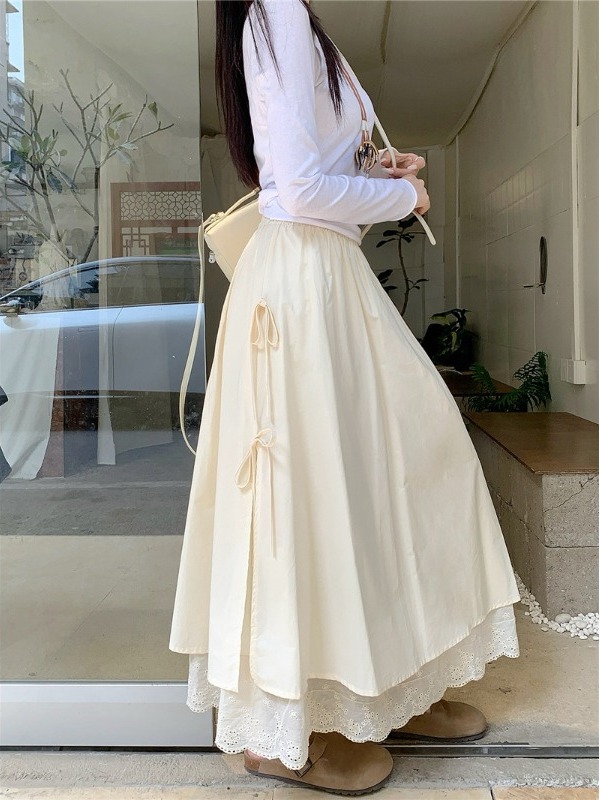 플러스 사이즈 여성을위한 하이 웨이스트 레이스 트림 A - A-Line Skirt Midi 리뷰 및 가격