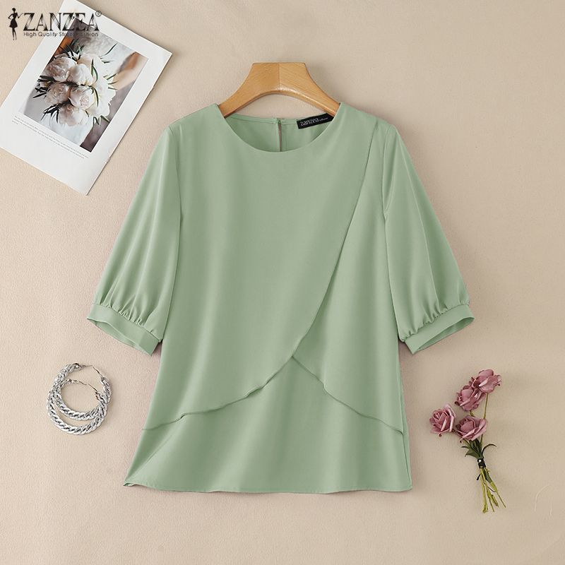 2026 ZANZEA 여성 여름 솔리드 컬러 블라우스  - Women'S Fashion Trends Spring 2026 리뷰 및 가격
