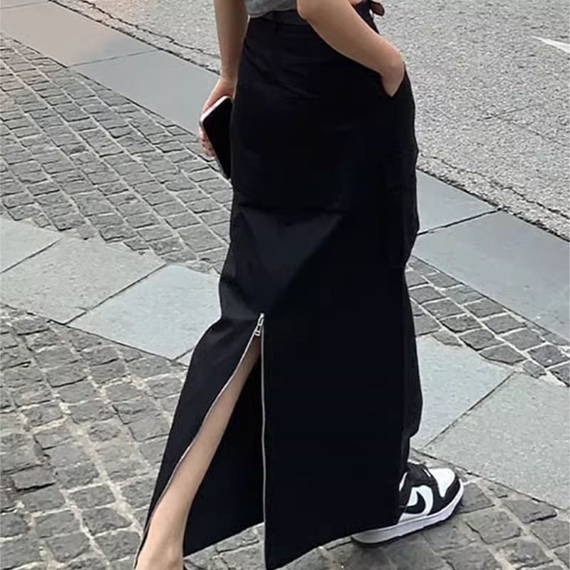 블랙 프록 스커트 여성 2025 봄과 여름 하이 웨이스 - A-Line Skirt Midi 리뷰 및 가격