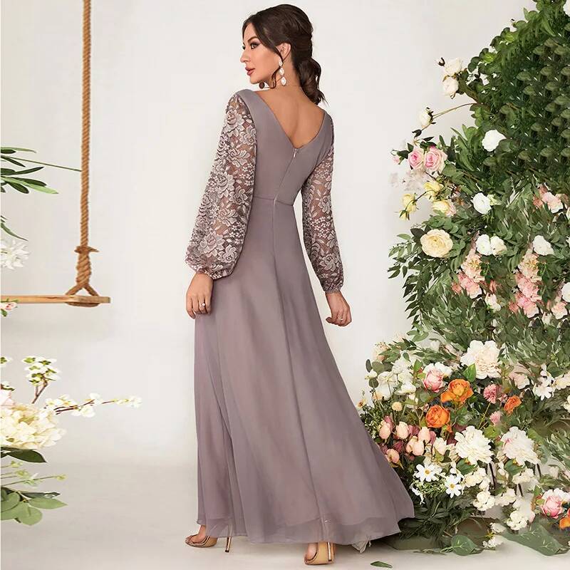 이브닝 가운 롱 슬림핏 드레스, 신상 연회 사회자 V넥 - Women'S Fashion Dresses Images 리뷰 및 가격