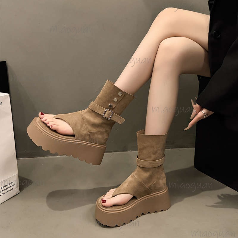 여성용 카키/블랙 패션 플랫폼 부츠 2026 여름 새로 - Women'S Fashion Trends Spring 2026 리뷰 및 가격