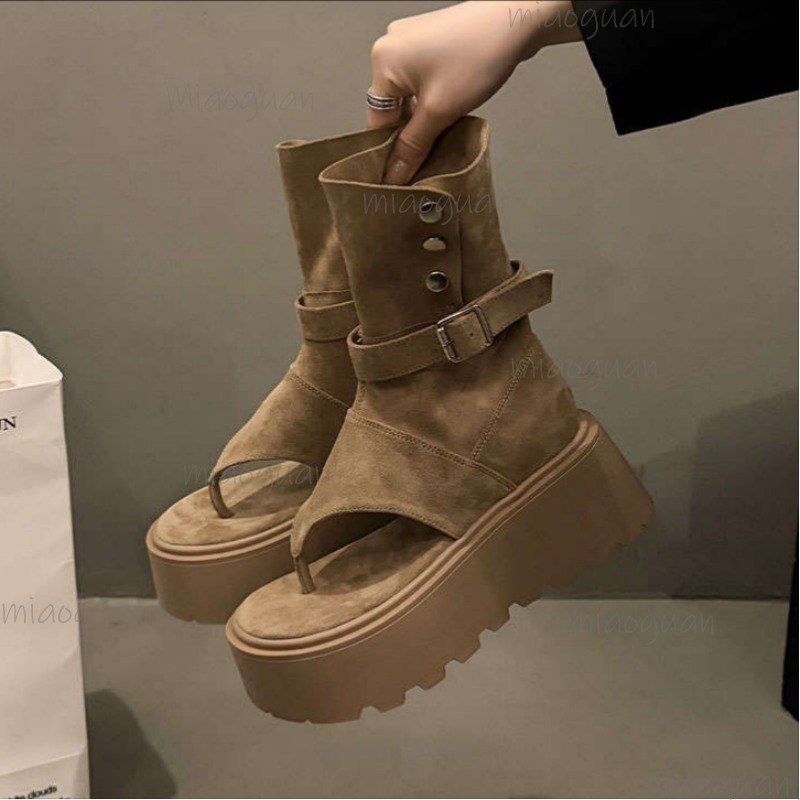 여성용 카키/블랙 패션 플랫폼 부츠 2026 여름 새로 - Women'S Fashion Trends Spring 2026 리뷰 및 가격