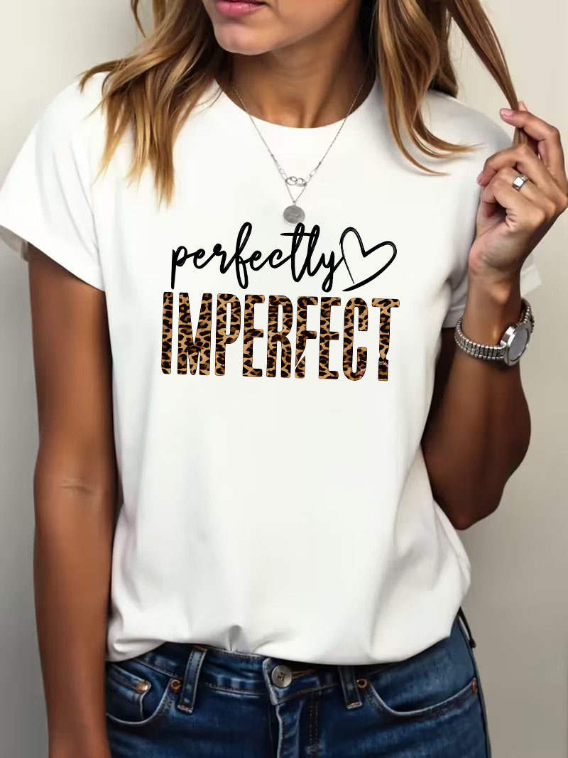 그래픽 완벽하게 불완전한 사랑 하트 티셔츠 영감을 주는 - Women Fashion Quotes 리뷰 및 가격