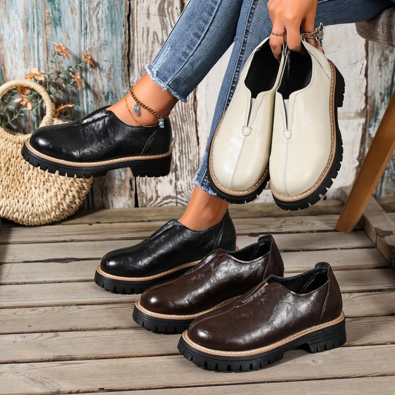 레트로 영국 스타일 여성화 봄 가을 굽 높은 싱글 슈즈 - Women'S Fashion Walking Shoes 리뷰 및 가격