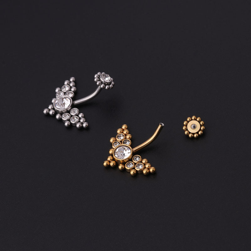 지르콘 골든 배꼽 링 스테인리스 스틸 피어싱 14G 로 - Women'S Fashion Rings Gold 리뷰 및 가격