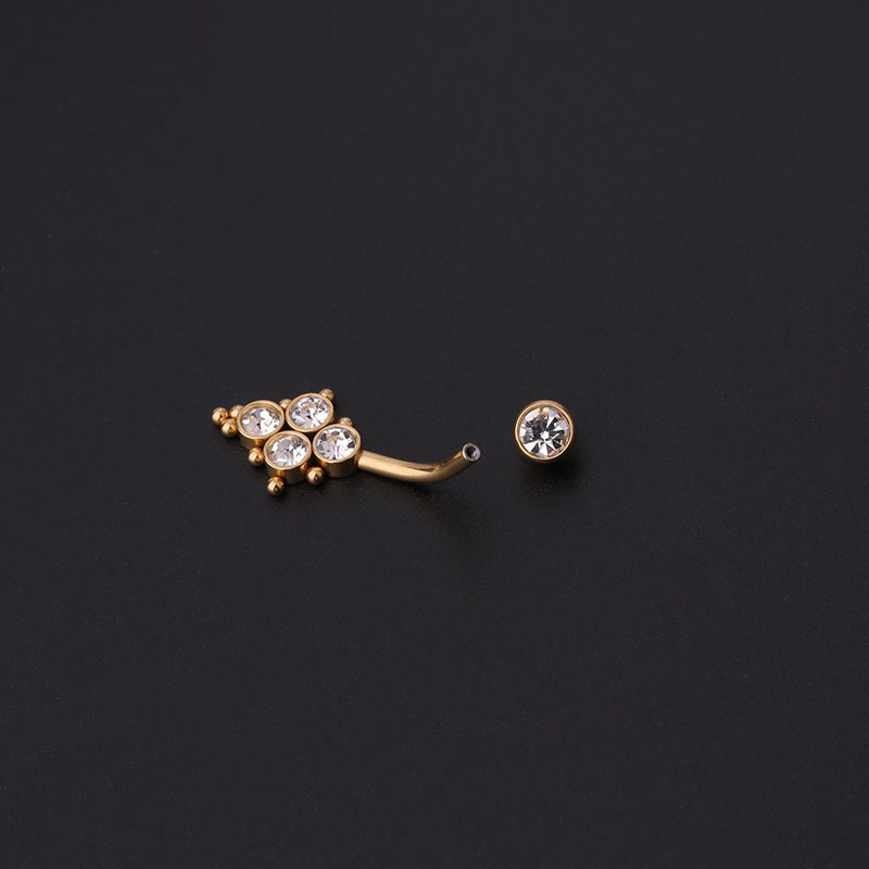 지르콘 골든 배꼽 링 스테인리스 스틸 피어싱 14G 로 - Women'S Fashion Rings Gold 리뷰 및 가격