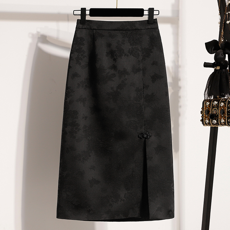 새로운 중국 스타일 하이웨이스트 슬릿 A라인 미디 스커 - A-Line Skirt Midi 리뷰 및 가격
