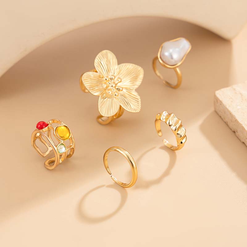 조절 가능한 발가락 반지 세트 골드 실버 진주 꽃 휴가 - Women'S Fashion Rings Gold 리뷰 및 가격