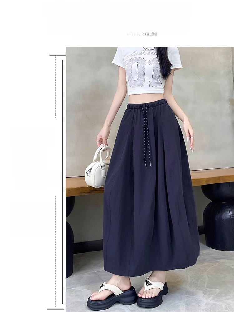 루즈핏 여름 얇은 A라인 펌프킨 스커트 플러스 사이즈  - A-Line Skirt Midi 리뷰 및 가격