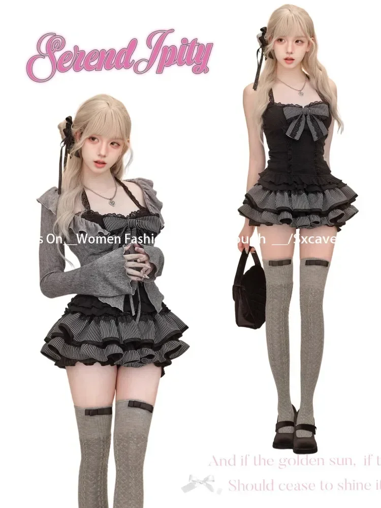 여성용 스위트 로리타 빈티지 수트, 러플 가디건 + 섹 - Corset Top Boned 리뷰 및 가격